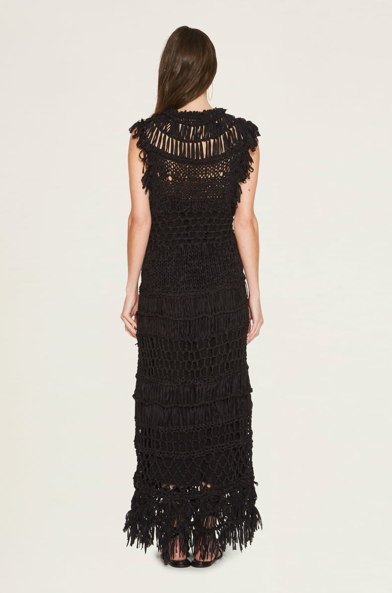 Isadora Long Crochet Dress